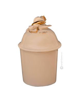 POT AVEC COUVERCLE Décoration de table en céramique artistique de style baroque, couleur or 24 carats