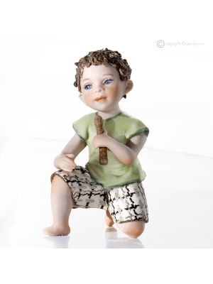 ENZO Capodimonte, musicien à la flûte, excellente statuette en porcelaine.