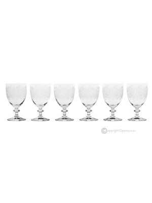 ESTRO Ensemble de 6 verres à eau à pied authentiques et modernes en verre de qualité supérieure.
