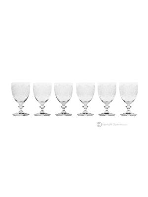 ESTRO Ensemble de 6 verres à vin modernes et authentiques avec pieds en verre de qualité supérieure.