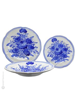 FIORACCIO PLATES Collection de services de vaisselle en céramique Castelli, peints à la main, Made in Italy