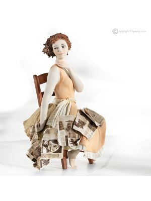 JOURS D'AUTOMNE - Statuette Capodimonte, pur romantisme artisanal.