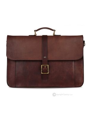 IKUBAG sacs de bureau mallette de travail à bandoulière sac à main professionnel pour hommes en cuir véritable marron