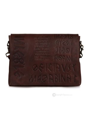 SHAKESPEAREIKU Sac bandoulière ou sac bandoulière pour homme en véritable cuir marron artisanal