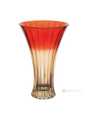 DOMINA Authentique vase décoratif moderne peint à la main en verre de qualité supérieure.