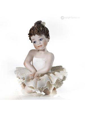 MARIE - Statuette Capodimonte, danseuse classe, art en porcelaine fine.