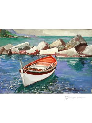 MARINA Peinture acrylique moderne sur toile Made in Italy 