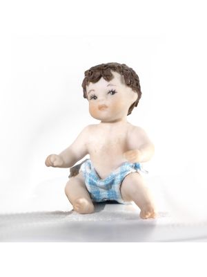 PONPON - Poupée en porcelaine Capodimonte, parfaite pour être exposée.