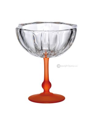 MILANO Bol à dessert, pièce maîtresse décorative moderne peinte à la main en verre de qualité supérieure.