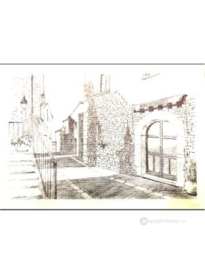 MOLINARA Dessin au stylo sur toile moderne Made in Italy 