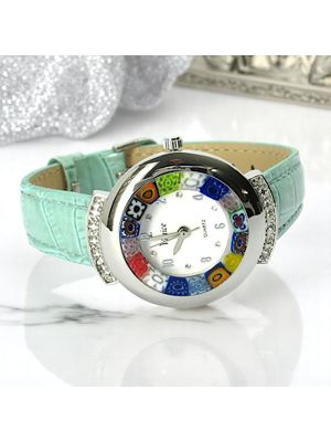 MONTRE-BRACELET ÉTOILE avec authentique verre de Murano fait à la main Murrine Made in Italy