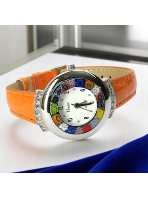 MONTRE-BRACELET ÉTOILE avec authentique verre de Murano fait à la main Murrine Made in Italy