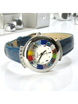 MONTRE-BRACELET ÉTOILE avec authentique verre de Murano fait à la main Murrine Made in Italy
