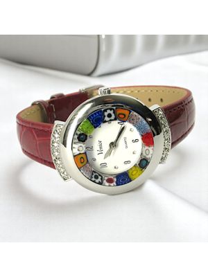 MONTRE-BRACELET ÉTOILE avec authentique verre de Murano fait à la main Murrine Made in Italy
