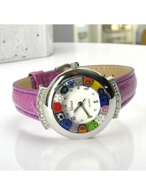 MONTRE-BRACELET ÉTOILE avec authentique verre de Murano fait à la main Murrine Made in Italy