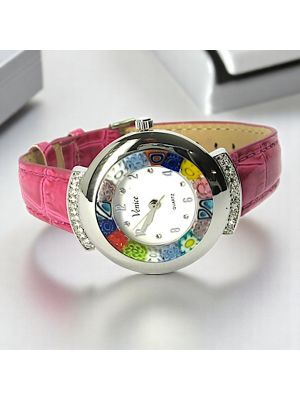 MONTRE-BRACELET ÉTOILE avec authentique verre de Murano fait à la main Murrine Made in Italy