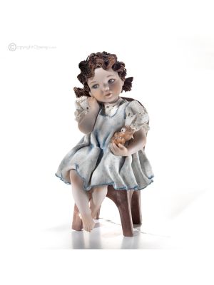NICOLETTA - Capodimonte, figurine romantique en porcelaine fine, un chef d'oeuvre.