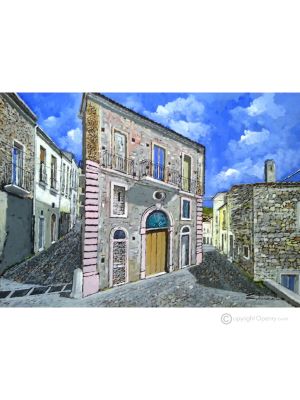 ORSARA Peinture acrylique moderne sur toile Made in Italy 