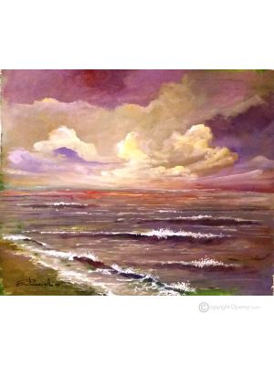 SE PERDRE À L'INFINI Peinture acrylique moderne sur toile Made in Italy 