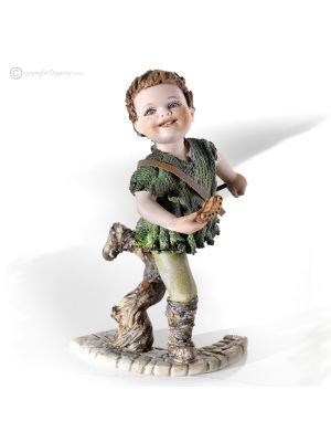 PETER PAN Capodimonte, poupée de conte de fées, raffinement en porcelaine.