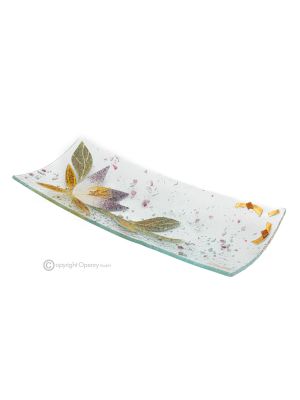 AZALEA – Centre de table, plateau, plat de service, verre artistique fait main, design moderne