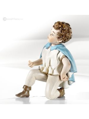 PRINCE CHARMANT - Porcelaine de Capodimonte, statuette de conte de fées romantique, art intemporel.