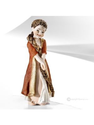 RAPPENZOLO Poupée en porcelaine de conte de fées, romantique et classe.