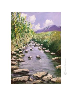 RELAX Peinture acrylique moderne sur toile Made in Italy 