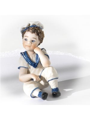 REMO - Statuette du marin Capodimonte, art et raffinement en porcelaine exclusive.