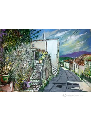 HOLY CROCE Peinture acrylique moderne sur toile Made in Italy 