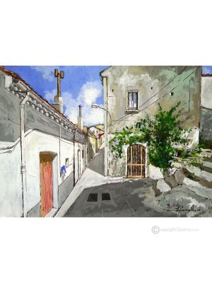 APERÇU D'ORSARA Peinture acrylique moderne sur toile Made in Italy 