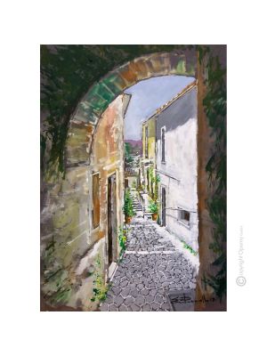 APERÇU DE LUCAN Peinture acrylique moderne sur toile Made in Italy 