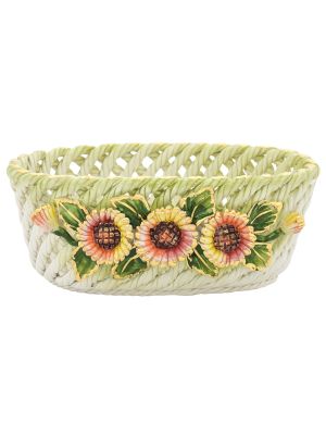 PORTE-POT DAISY 1 Porte-plantes Céramique artistique Feuille d'or 24 carats Fabriqué en Italie