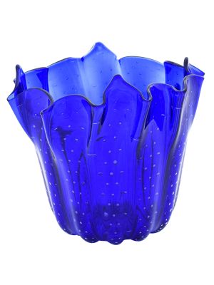 FAZZOLETTO BOLLE Vase en Verre de Murano Pièce Maîtresse Venise Fabriqué en Italie
