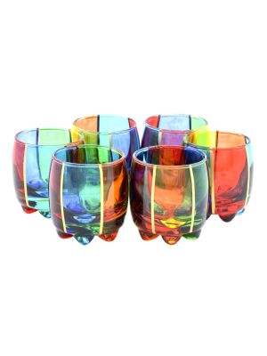 VERRES GALASSIA Verres à liqueur en cristal peints à la main dans les couleurs traditionnelles de Venise