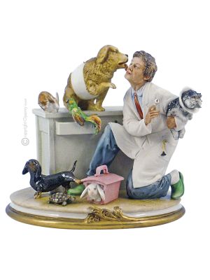 Statue VÉTÉRINAIRE Statue Capodimonte Figurine en porcelaine faite à la main fabriquée en Italie