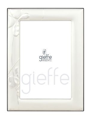 Cadre photo argenté - Décoration de bureau - Trèfle à quatre feuilles porte-bonheur