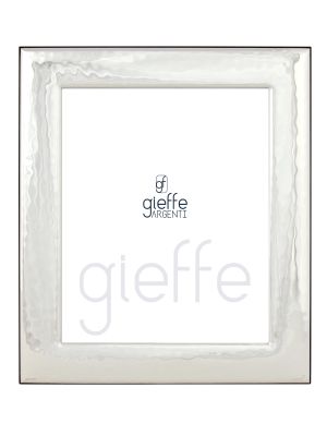 Cadre photo argenté - Décor de table - Motif martelé brillant