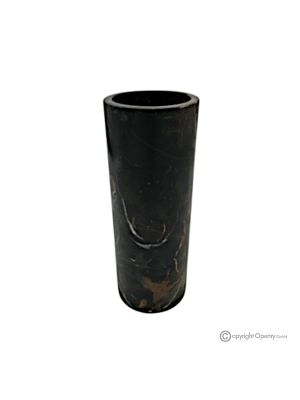 VASE cylindrique en marbre noir Michelangelo, pierre naturelle, fait main, design exclusif.