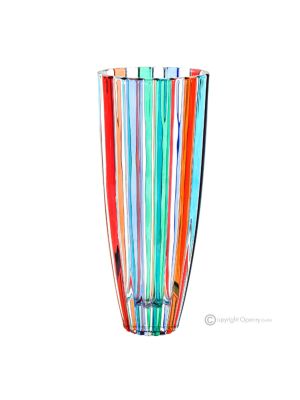 VASE OVALE en cristal peint à la main Venise, authentique Made in Italy