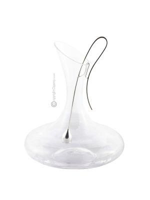 CARAFE AVEC INFUSION EN ARGENT Carafe Eau de Vin dans une élégante combinaison de cristal et plaqué argent martelé à la main Placage spécial antioxydant fabriqué en Italie *1,5l