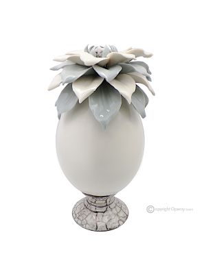 ŒUF DE MARBRE – Décoration de centre de table, porcelaine de Capodimonte faite à la main
