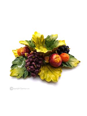 BOUGIE RAISIN – Décoration de centre de table, céramique de Capodimonte, fait main