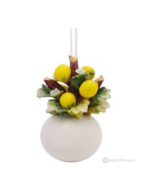 CITRONS – Désodorisant, diffuseur d'ambiance, céramique Capodimonte, fait main