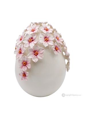 EGG – Centre de table décoration, céramique fine de Capodimonte, fait main