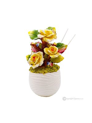 ROSE – Diffuseur de parfum, parfum d'ambiance, céramique Capodimonte, fait main