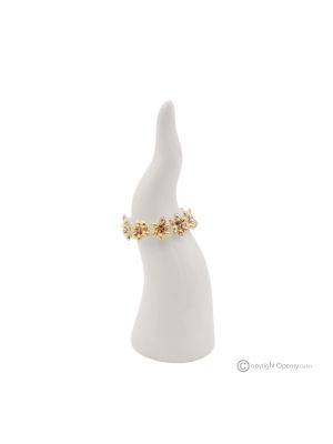 CORNE NAPOLÉENNE – Centre de table en céramique fine de Capodimonte, fait main