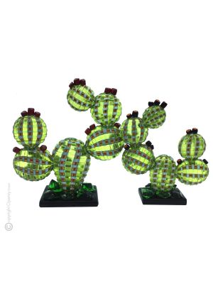 CACTUS Murrine en verre soufflé de Murano artisanat authentique Made in Italy