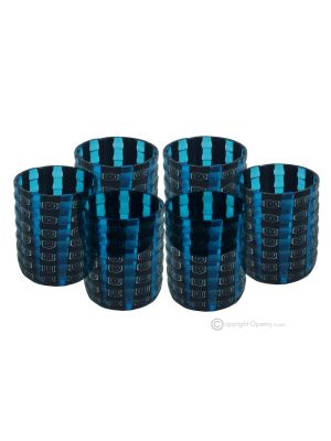 MURRINE LIQUEUR Ensemble de 6 verres à shot en verre de Murano Fabriqué en Italie