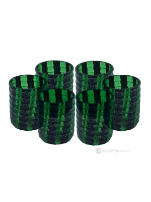 MURRINE LIQUEUR Ensemble de 6 verres à shot en verre de Murano Fabriqué en Italie